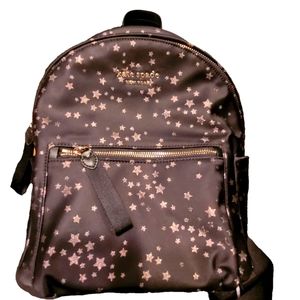 Kate Spade Backpack Gold Stars and Black
